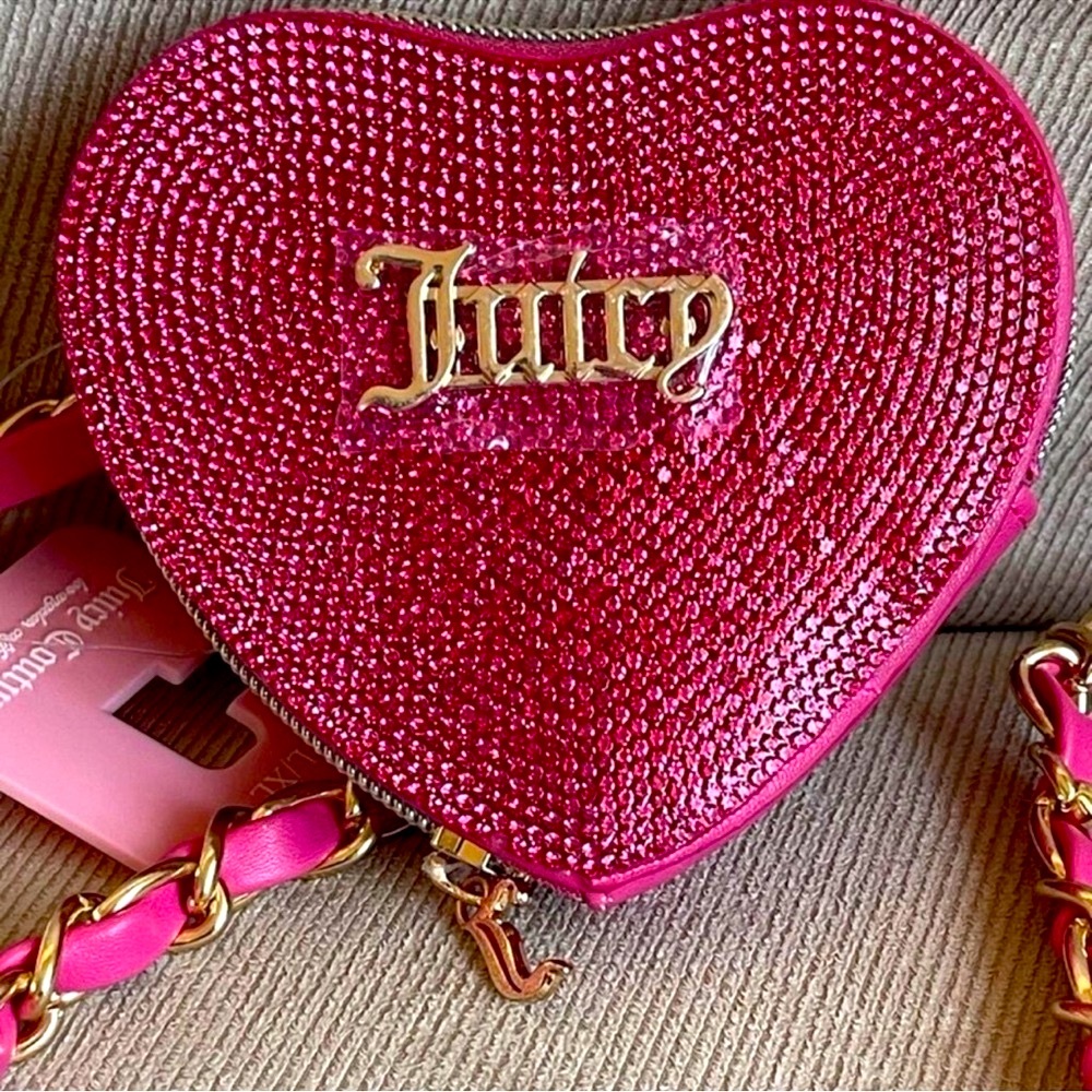 Juicy Couture Fuchsia Heart Bag with Gold Logo 🩷